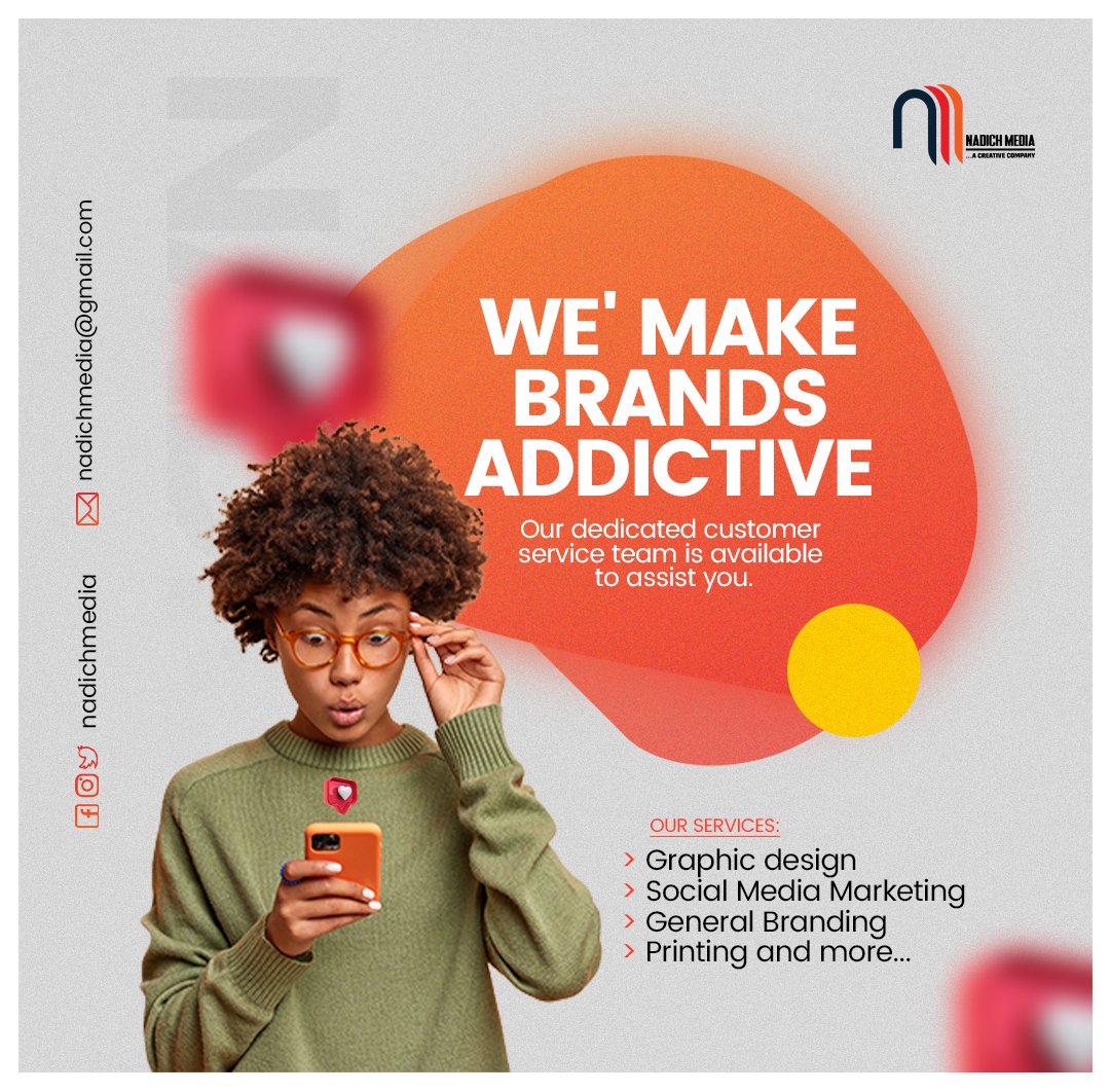 nadichmedia's tweet photo. We are just a call away
#Designs
#creativity
#branding
#Socialmediamanagement https://t.co/TbQiiNp79t