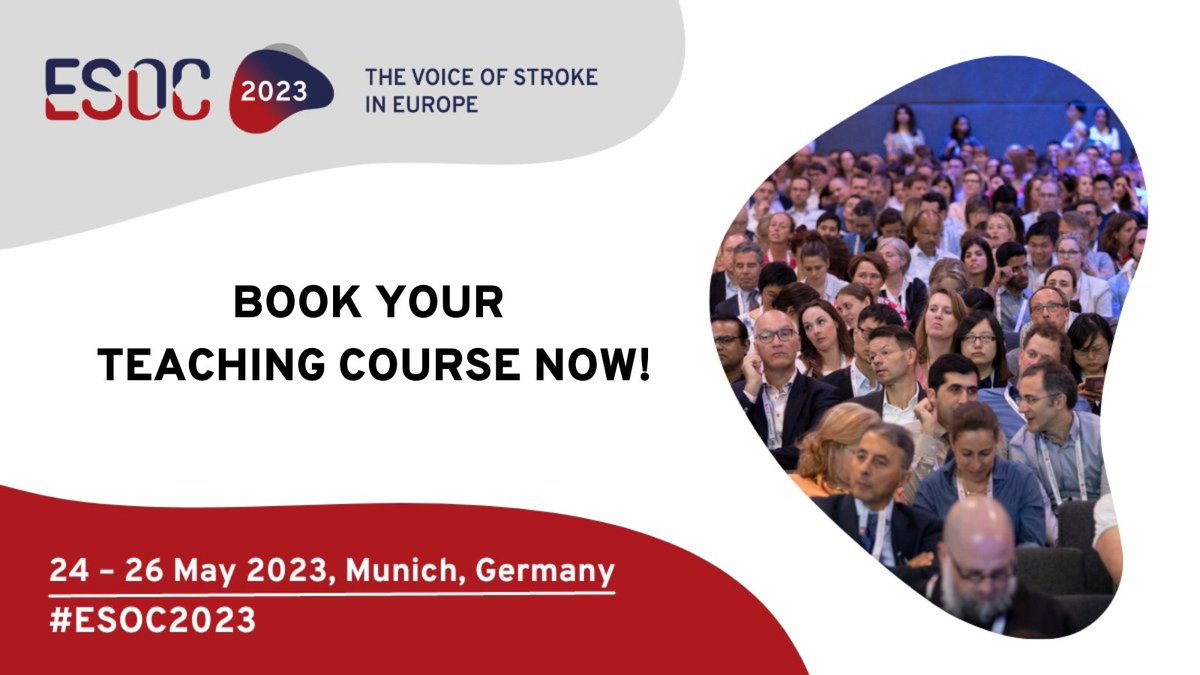 ESOstroke's tweet photo. The #ESOC2023 Educational Committee has developed a comprehensive panel of teaching courses provided by world-renowned #StrokeExperts. Topics include sustainability, stroke in women&many more!
👉Check out the teaching courses: https://t.co/sZxHRcWpkS
#stroke #StrokeEducation https://t.co/ibQKLt6qss