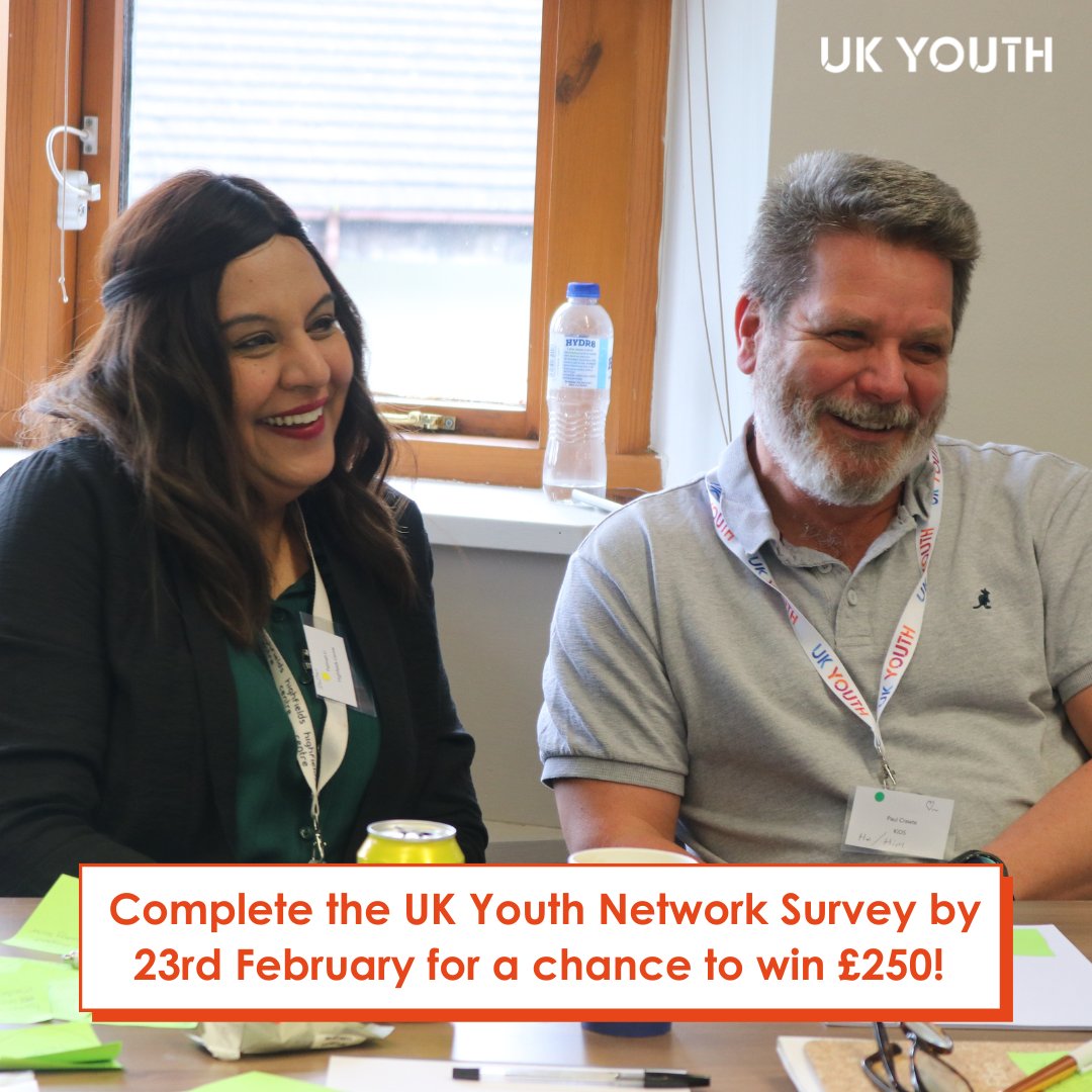 Tell us your thoughts, and you could win £250! 🚨

If you're a youth organisation in our Movement please fill out our Network Survey by 23rd February! 📝

The survey will help us to understand your experiences and preferences for support. 

surveymonkey.co.uk/r/K5BJCRG - T&amp;Cs apply