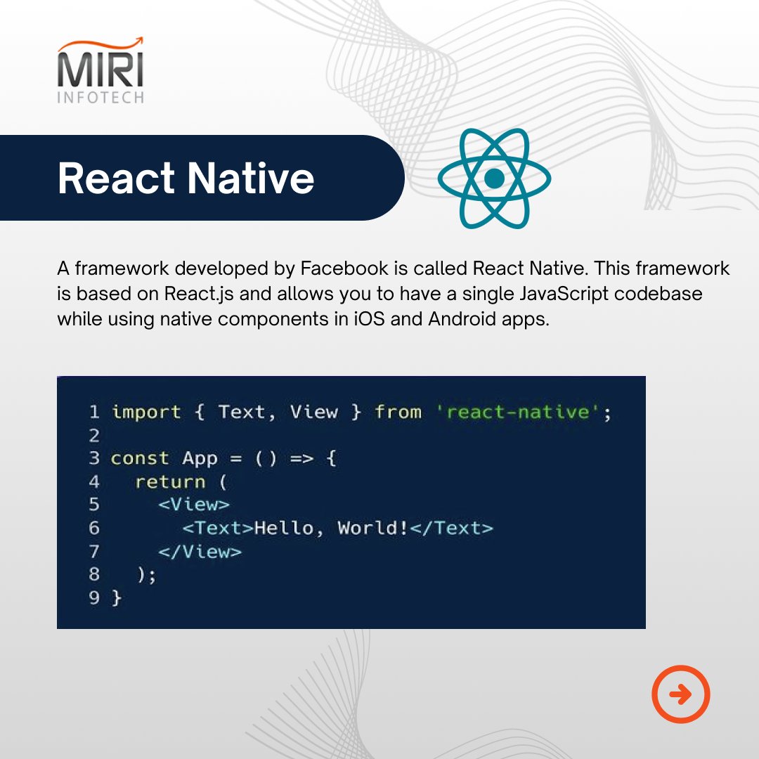 LtdMiri's tweet image. Check out this list of the top cross-platform frameworks for mobile development!

🔗 miritech.com
📞 +1 510-298-5936

#miritech #CrossPlatformApps  #startup #react #reactnative #appdevelopment #hybridapps #fullstackdevelopment #appdevelopmentcompany