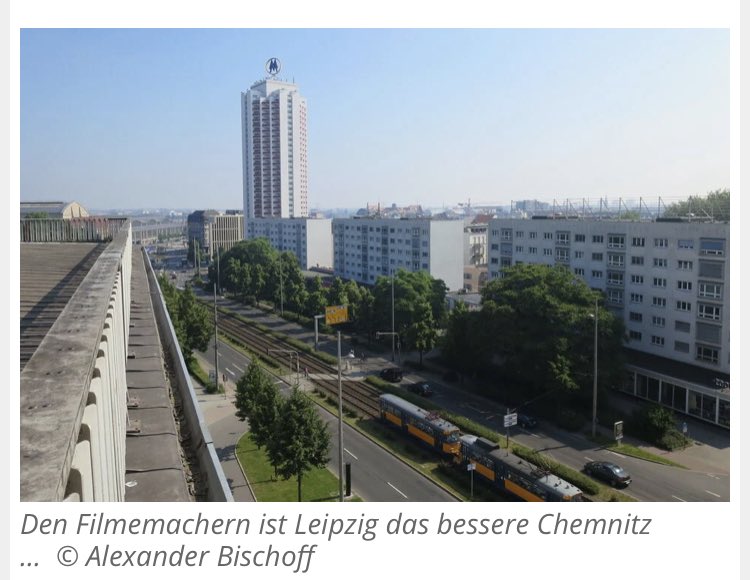 Eine ZDF-Serie, die in Chemnitz spielen soll, wird jetzt in Leipzig gedreht. Leipzig ist einfach so durch, dass es sich sein Geld jetzt schon als Chemnitz-Double verdienen muss.