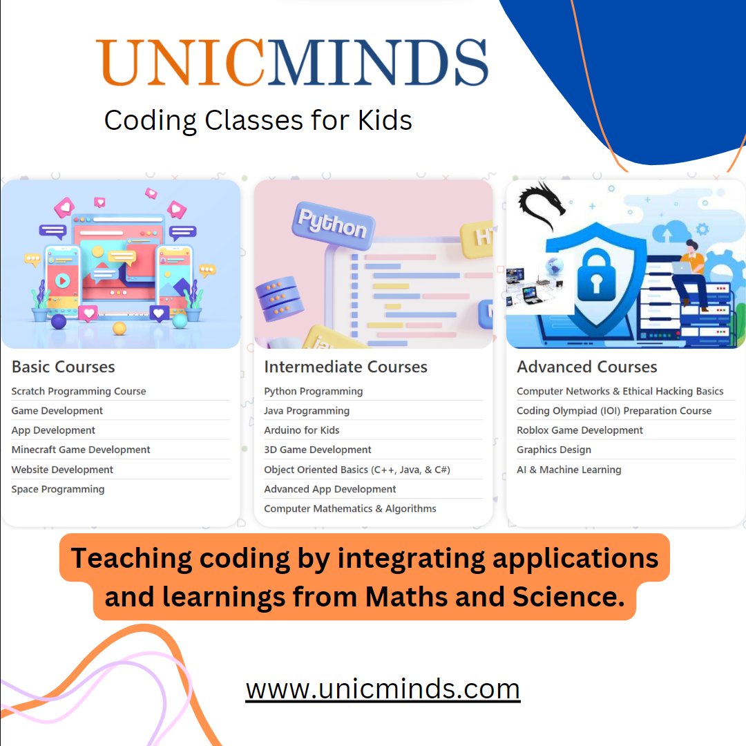 UnicMinds Online Coding Classes - Book your free trial at unicminds.com/book-free-tria…
#codingforkids #codingclasses #kidscoding #kidslearning #kids #Parents  #kidscodingclasses