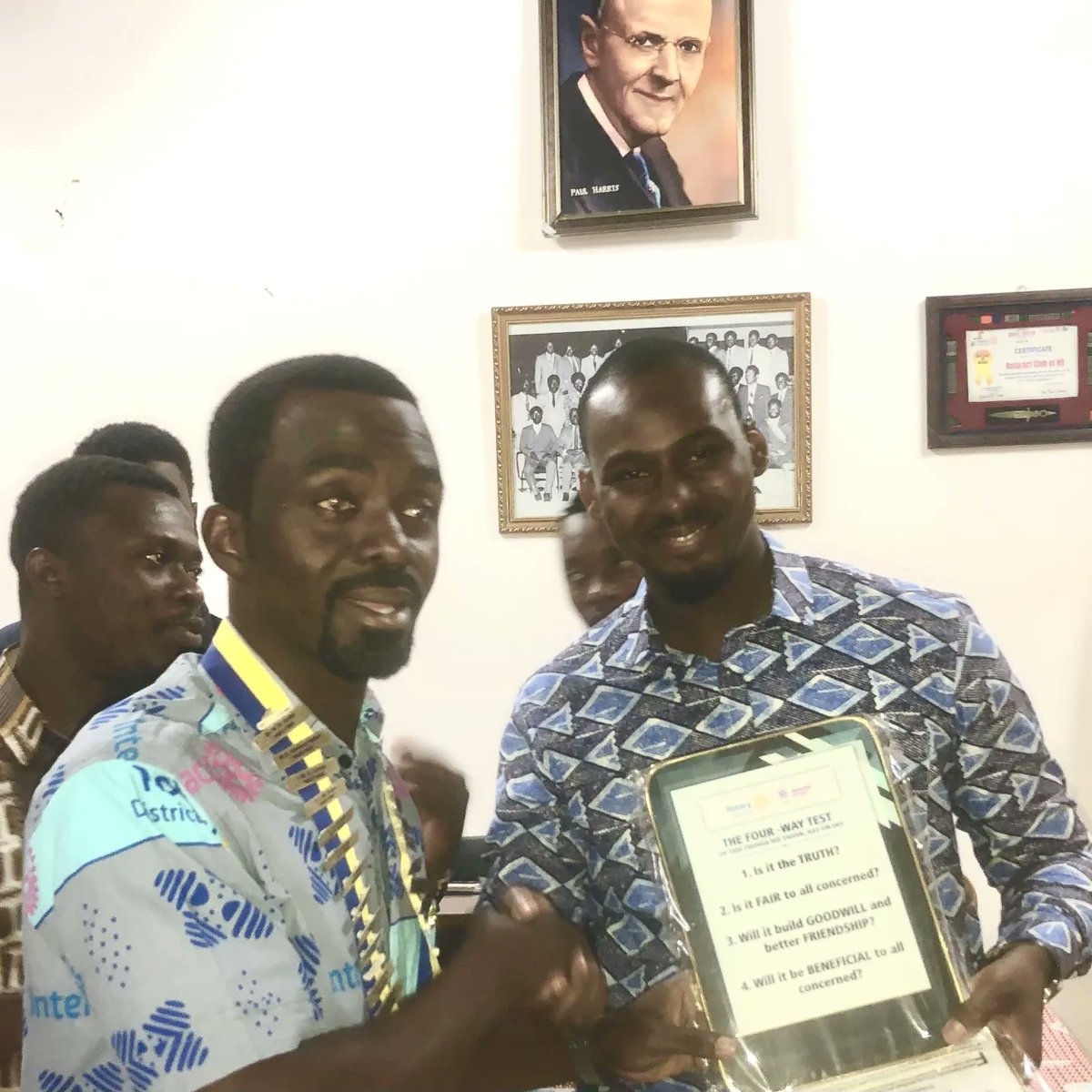 Newly inducted members of the Rotary Club of Ho.

1. Rotarian Stanislaus Elorm Ocloo

2. Rotarian Richmond Sakyi.

Congratulations to them.