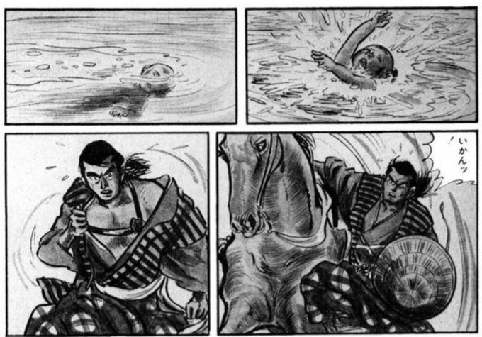 大五郎を川に放り込んで溺れさせ、標的が助けに飛び込んだところを水中で.. シバショウゴ(時代小説公開中) さんのマンガ ツイコミ(仮)