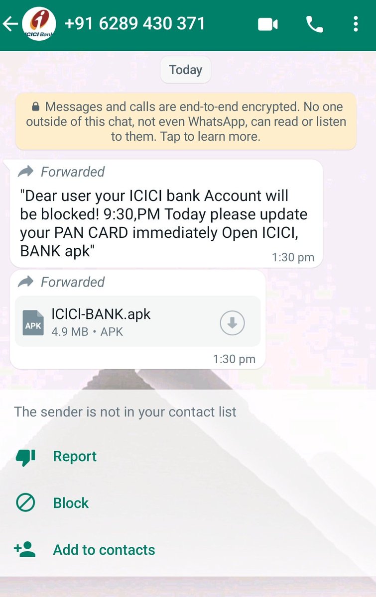 ingsiraj's tweet photo. @ICICIBank @ICICIBank_Care I'm sure this is something malicious and these folks might be targeting quite a lot of customers. Would like to confirm if the customer data is intact with you guys. https://t.co/j1ENgquj63