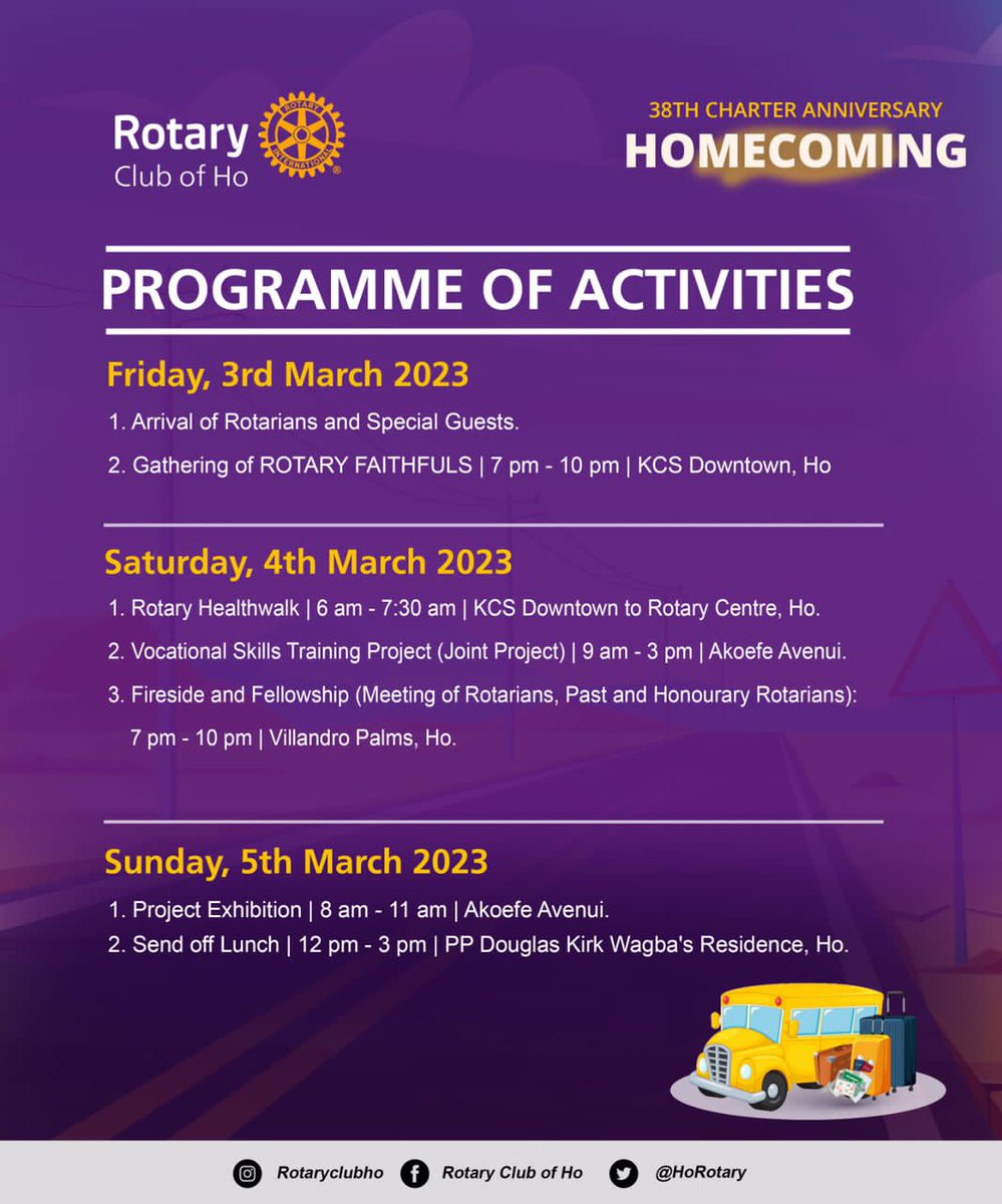 As part of our 38th Charter Anniversary Celebration, the Club is organizing a HOMECOMING event to celebrate and reunite with all Charter Members, Honorary Members, and Alumni.

Below is a lineup of activities for the programme.