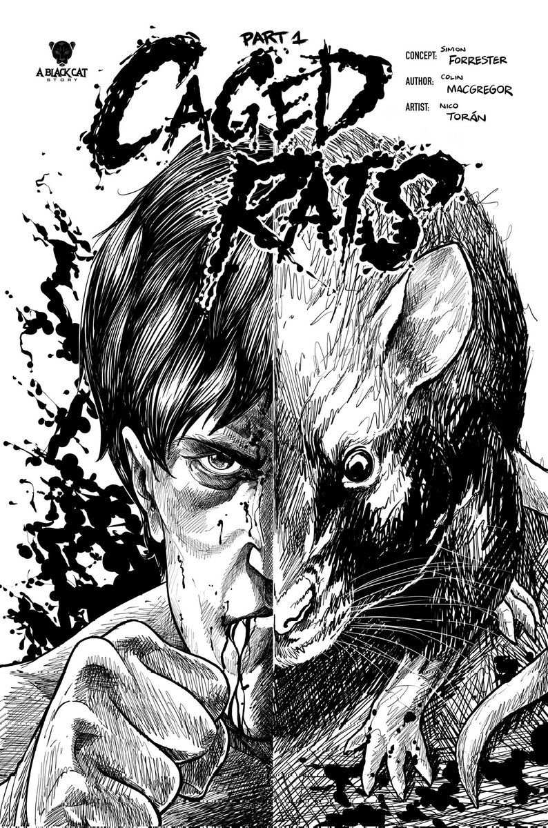 The official part 1 front cover for the 'Caged Rats Comic!'

#splitface #blackandwhite #comic #cover #comics #comicbooks #RATS #vermin #rodent #INK #MMA #bareknuckle #Blood #inkart #Pencildrawing #pencilart #indiecomics #indiepublisher #SCOTLAND