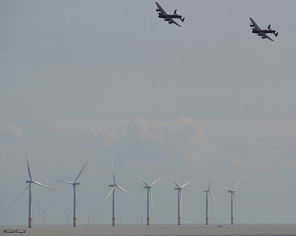 TheSuffolkMan's tweet photo. #Lancasters over the #NorthSea a rare sight these days https://t.co/91qlCBsBAl