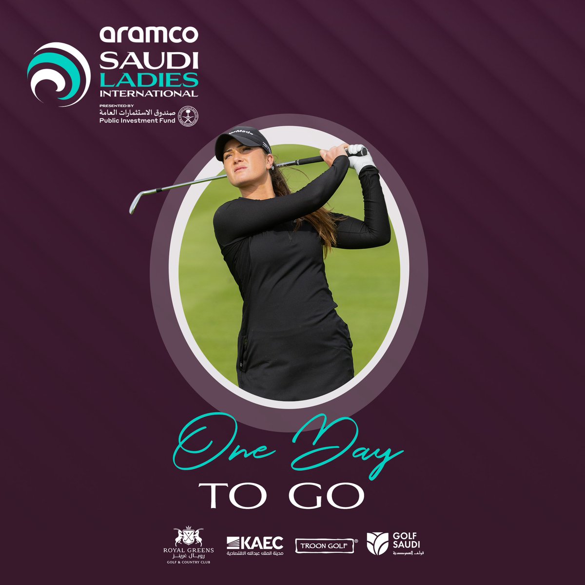 royalgreens_ksa's tweet photo. GET EXCITED! one day to go till @aramcoladiesint ⛳️

#royalgreens #kaec #troon #homeofthechampions #golf #golfcourse #witnesshistory https://t.co/yVaPOIhhPK