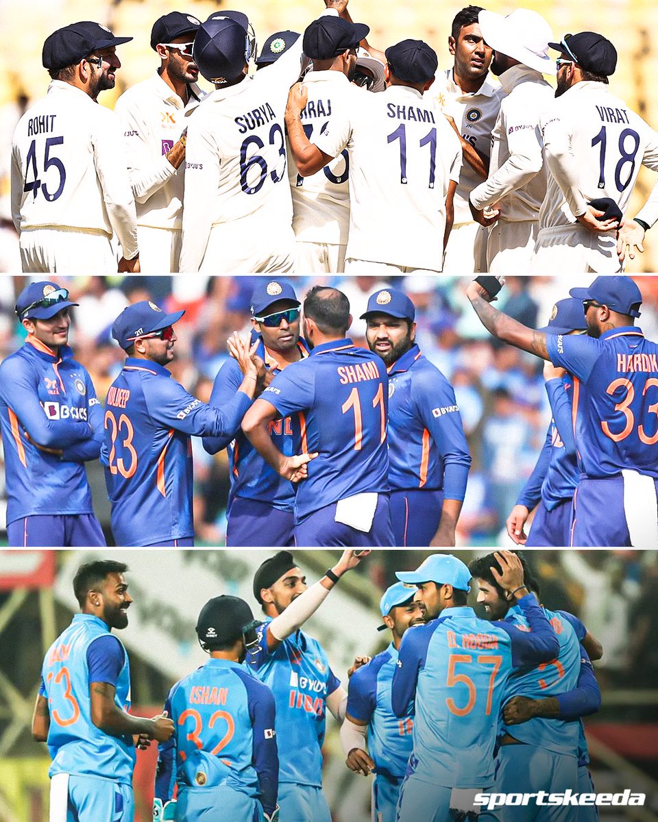 Sportskeeda's tweet image. ✅ No.1 in Tests
✅ No.1 in ODIs
✅ No.1 in T20Is
Complete domination by India in world cricket! 🔥🇮🇳
#TeamIndia #India #ICCRankings #CricketTwitter