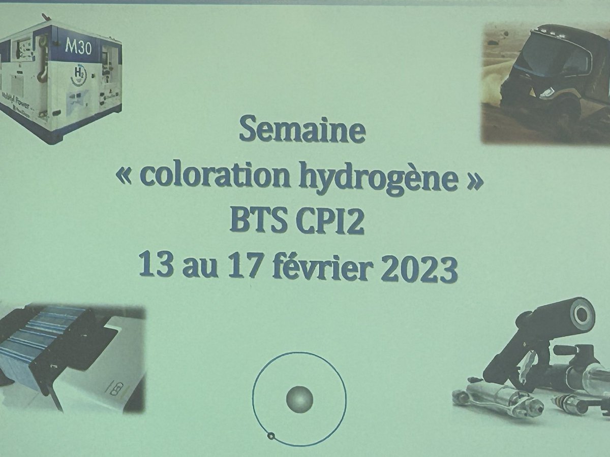 LyceeRascol's tweet photo. 📌 Semaine de l’hydrogène en #BTSCPI ➡️ ENS. Technologique mais aussi maths, culture générale et anglais, 35h dédiées à l’acquisition de connaissances et de compétences en #H2 #GENHYO @actoulouse @grandalbigeois
@France3tv en reportage pour l’occasion https://t.co/9ULOr4DEtJ