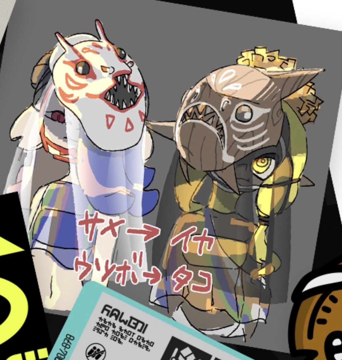 NeoNamuro's tweet photo. Wow. So their themes were reversed in the initial design?

I kinda really dig how Frye looks here with that sharp gaze.✨

And Shiver looks like she’s about to stab someone.🤣

Man, I wonder what their personalities would have been like. Maybe just a reverse of how they are now? https://t.co/nrpJ4vJUdW