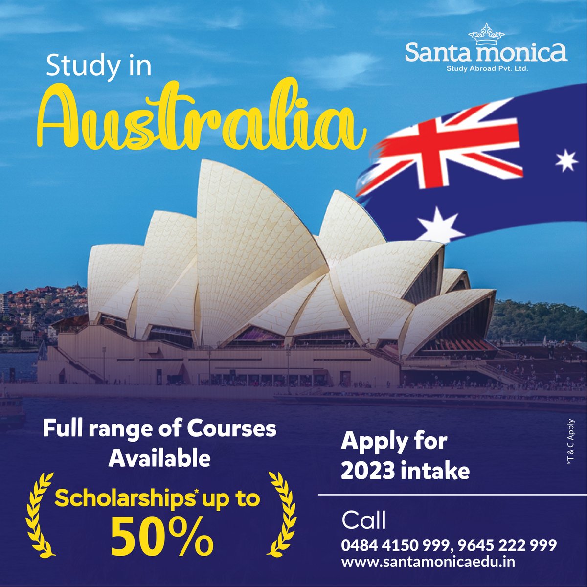 Are you looking to 𝐬𝐭𝐮𝐝𝐲 𝐢𝐧 𝐀𝐮𝐬𝐭𝐫𝐚𝐥𝐢𝐚?

We explain in detail, visa process, requirements, and scholarships for study in Australia. 

Call 96 45 222 999 for more details:

#StudyinAustralia #AustraliaStudentVisa #studyinaustralia2023 #santamonicastudyabroad