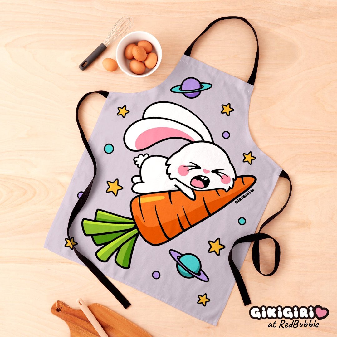 Sometimes I feel like a bunny in outer space clinging for dear life to a carrot. 🤣 #kawaii #giftidea #cute 

Aprons, mugs, notebooks and more available on Redbubble
redbubble.com/shop/ap/768763…