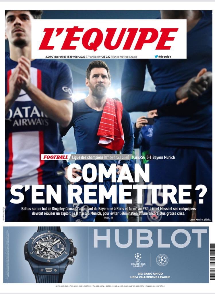 L’Épique !!!!!
#psgbayern <a href="/lequipe/">L'Équipe</a>