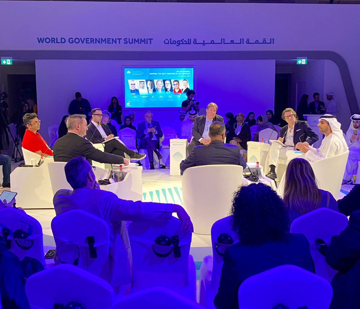 trine_schmidt_'s tweet photo. Attending a session during #WGS23 to learn more about the potential of the #metaverse for government services. 

The metaverse is male? https://t.co/cGuCB9n8jN