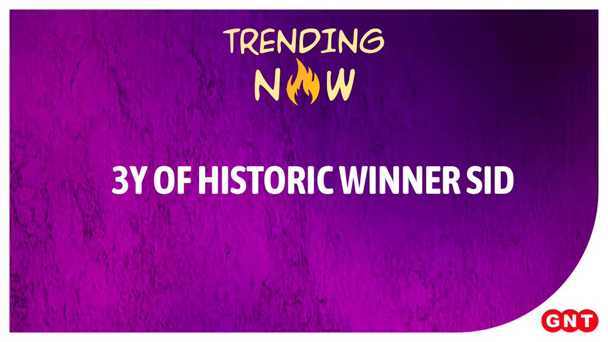 #TrendingNow : 3Y OF HISTORIC WINNER SID 

आज से 3 साल पहले  #SidharthShukla ने #BiggBoss13 का ख़िताब जीता था. इस मौके पर सिद्धार्थ के फैंस उनको याद कर रहे हैं.