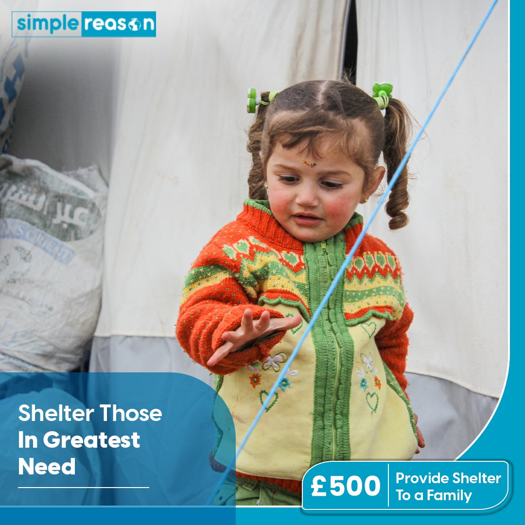 SimpleReasonUK's tweet image. Conflicts and natural disasters are the main cause of most displacement occurring worldwide.

Together, we can give displaced families the foundation they need to rebuild their lives.

Shelter a family by donating £500 at - simplereason.org/causes/shelter.

#SimpleReason