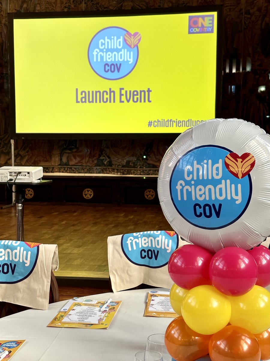All set up at ⁦<a href="/stmaryguildhall/">St Marys Guildhall (Official Site)</a>⁩ for the launch of ⁦<a href="/Child_Cov/">Child Friendly Cov</a>⁩!