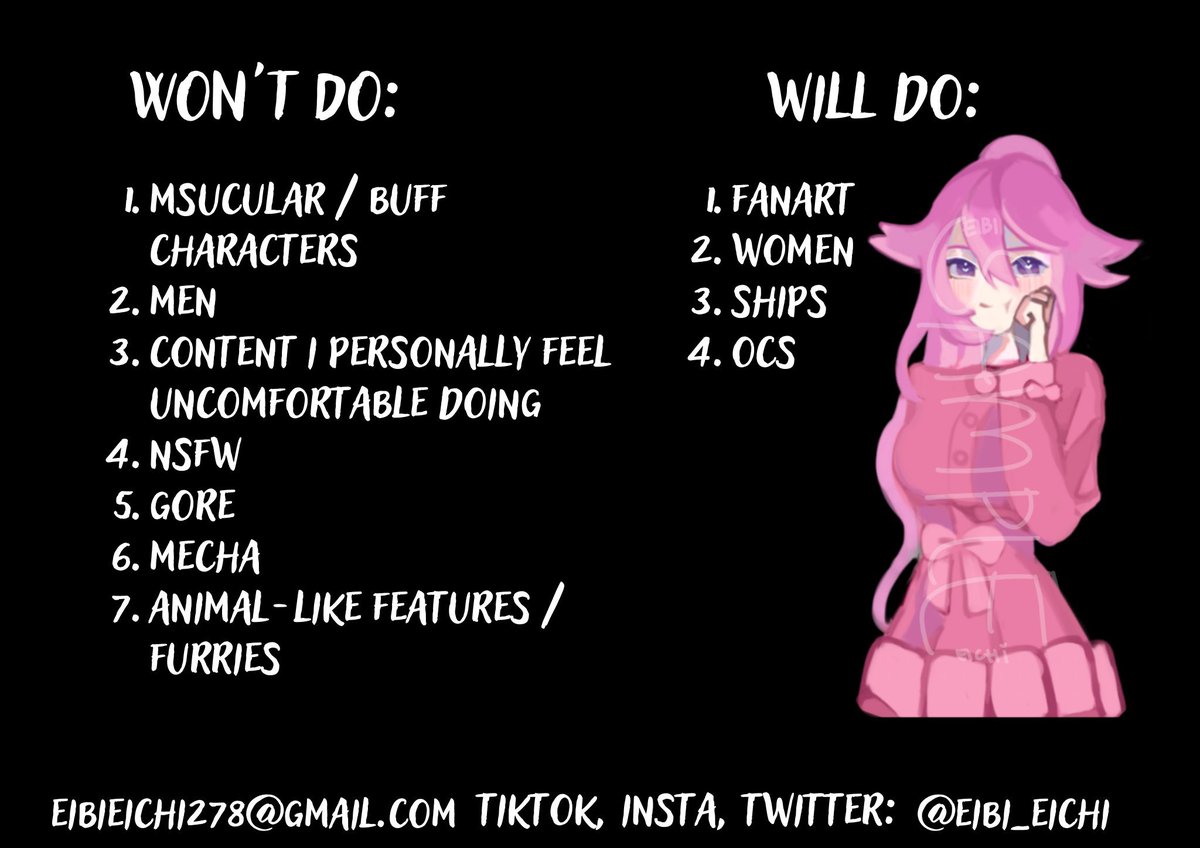eibi_eichi's tweet photo. !!!!!! REPOST W/ SALE !!!!! ‼️ EMERGENCY COMMISSIONS ‼️ 🎀🌸✨EiBi’s Commissions OPEN! ✨🌸🎀  (2 SLOTS ONLY) Kindly Fill in this form to commission!: https://t.co/WwRePzAdSp  #commiss #commisionart #artmoots #artph https://t.co/1JgRdIfCo6