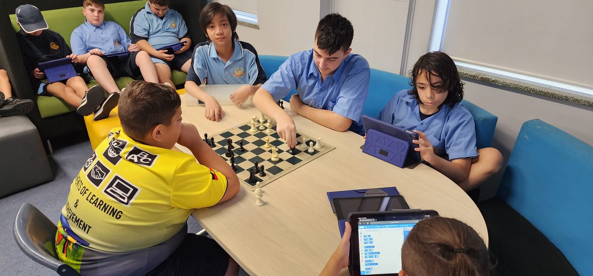 Year 7 have made the most of our flexible learning space up in the Library this week. Learning more about mental health through the Kickstart program and playing chess and board games as a wet weather sport activity.
