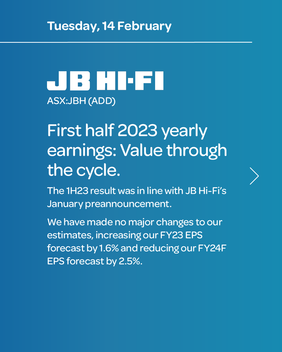 morgansAU's tweet photo. Our 'Best Calls to Action' are stocks that we believe would be opportunistic to buy today. These stocks are updated daily throughout this reporting season.

Follow the link to read the full coverage https://t.co/tXv6MUiFqR

#morgansbestcalls #reportingseason #investing #shares https://t.co/J3Pi8hfTMZ