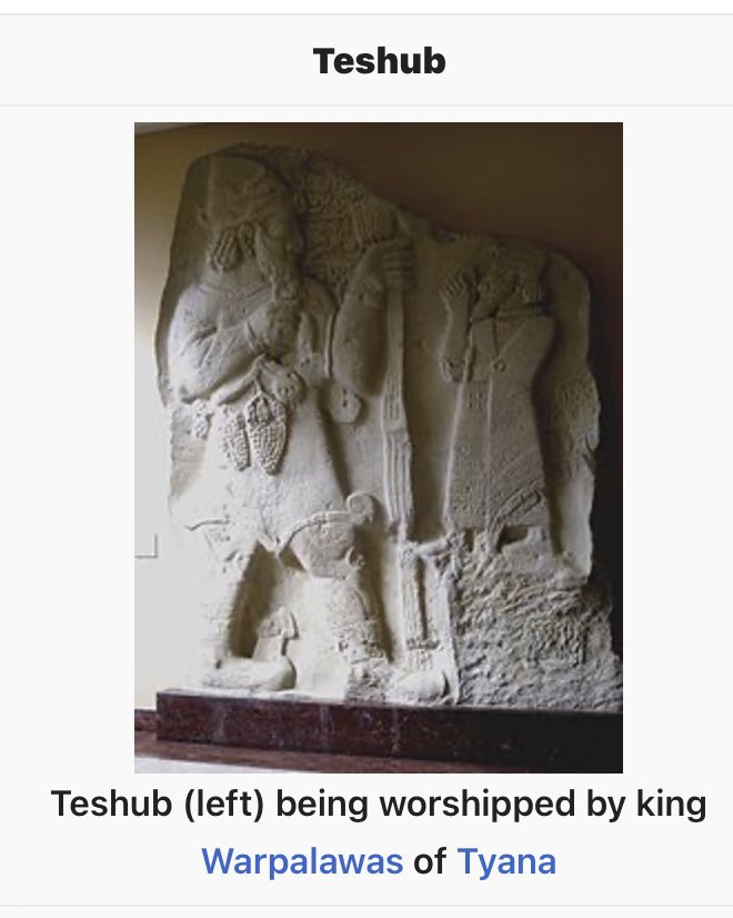 GAraouzos's tweet photo. @OlaWikander …ἀστραπῆς ἐναύσεις…
Teshub god of sky, thunder, and storms. https://t.co/qVkzb0VDOy