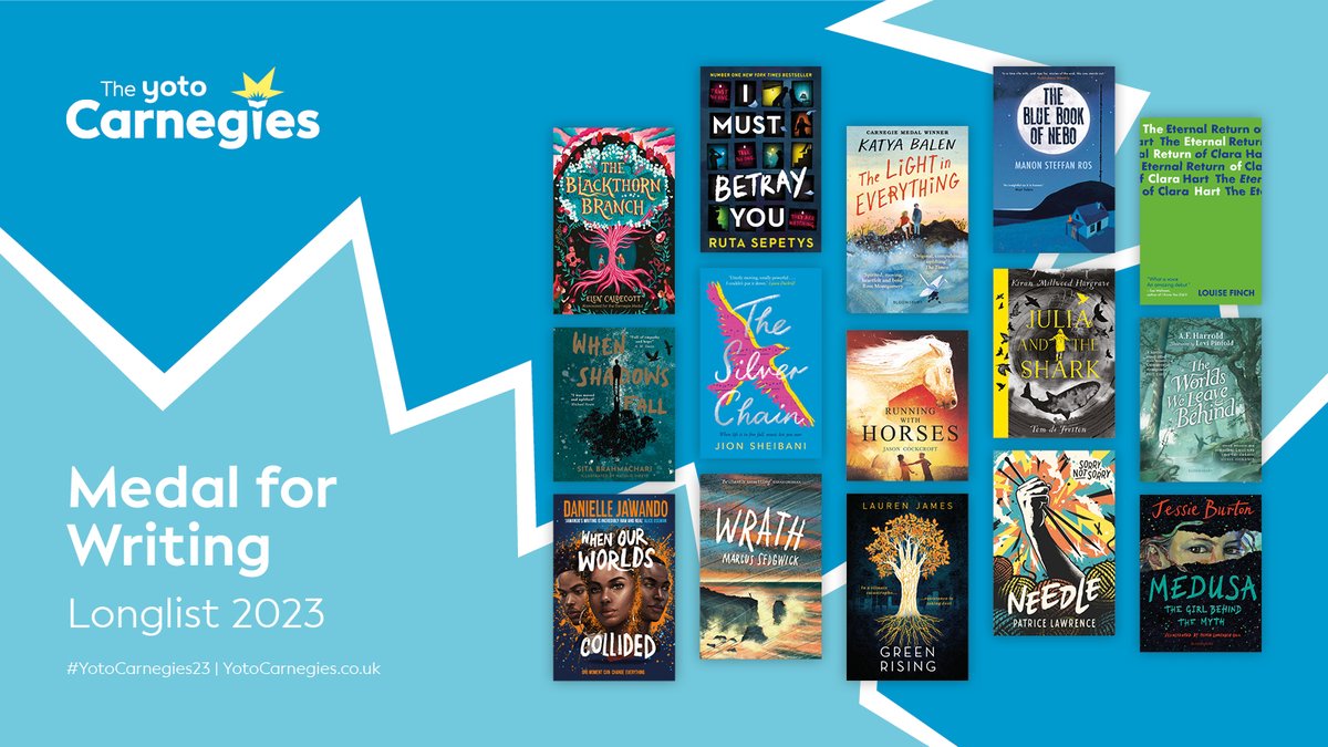 Congratulations to the fantastic authors on the 2023 Yoto Carnegie Medal for Writing Longlist! 15 outstanding books transporting young minds to new worlds and on amazing reading journeys. #YotoCarnegies23 yotocarnegies.co.uk/2023-longlists…