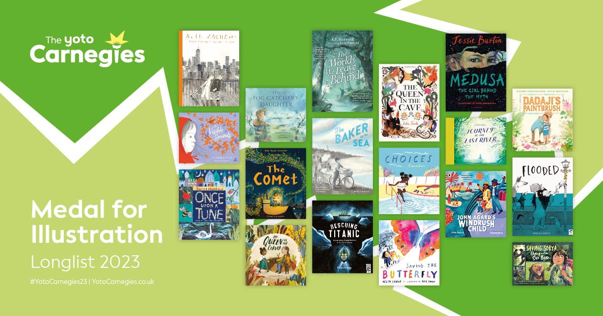 Congratulations to all the incredible writers and illustrators nominated for the years #YotoCarnegie awards. What a fantastic selection of books, stories and artwork. Which books have you read? Any titles on your TBR? 
@CarnegieMedals @youthlibraries #YotoCarnegies23