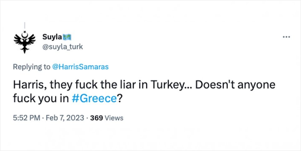 HarrisSamaras's tweet photo. I find this tweet by @suyla_turk vile, gruesome and threatening. What do you think?

| #TwitterReport https://t.co/cuGiLRNCKm