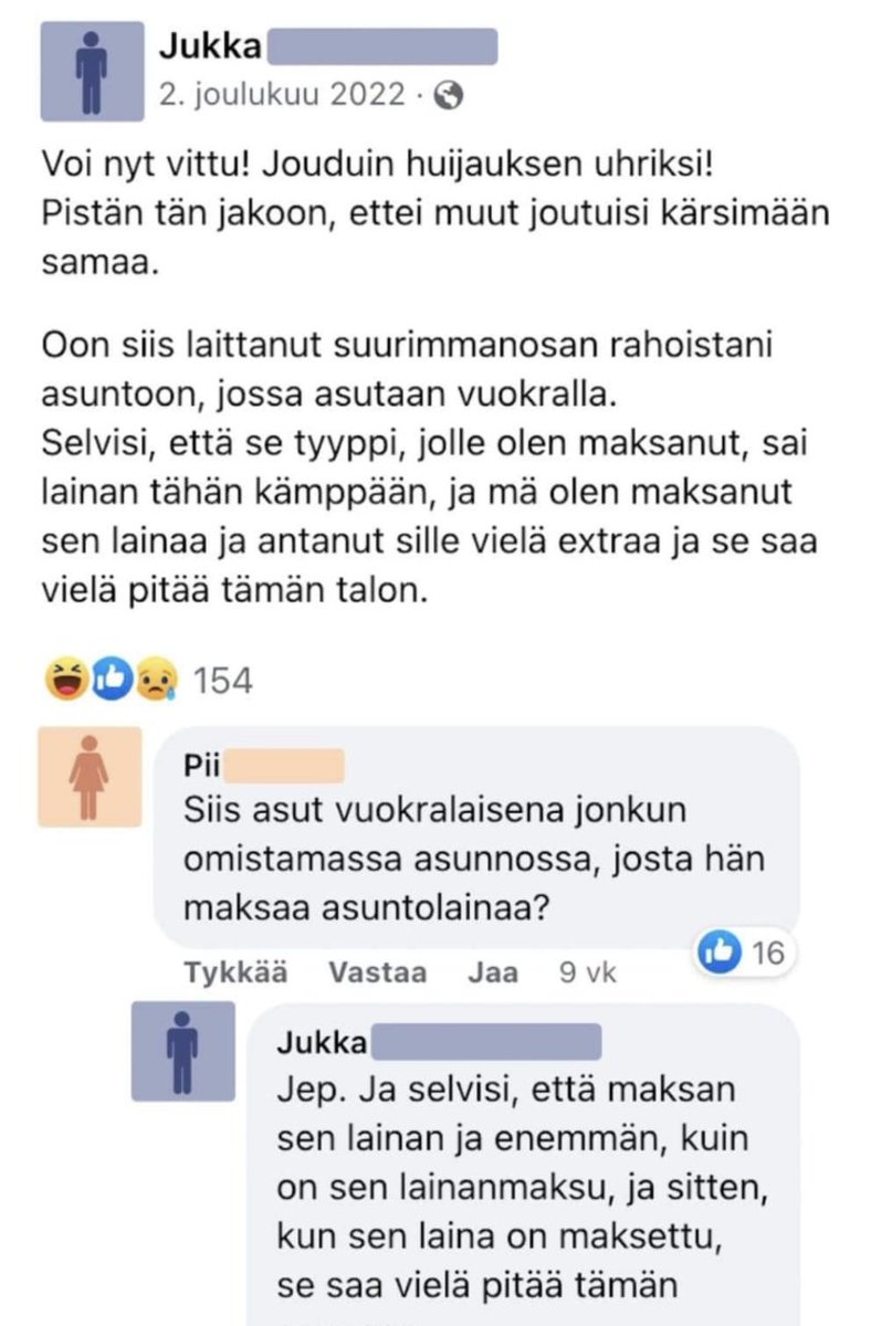 Oletko sinäkin joutunut asuntosijoittajahuijarin uhriksi? #asuntosijoittaminen