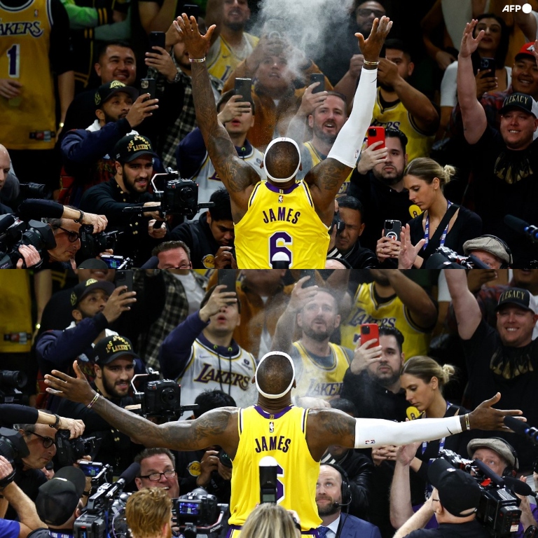 ¡¡OFICIAL!! ¡¡RÉCORD HISTÓRICO!! LeBron James (38,388) acaba de superar a Kareem Abdul-Jabbar (38,387) como el JUGADOR CON MÁS PUNTOS en toda la historia de la NBA. Con 38 años de edad, y tras 20 temporadas, lo consiguió. El niño de Akron se convirtió en una LEYENDA DE LEYENDAS.