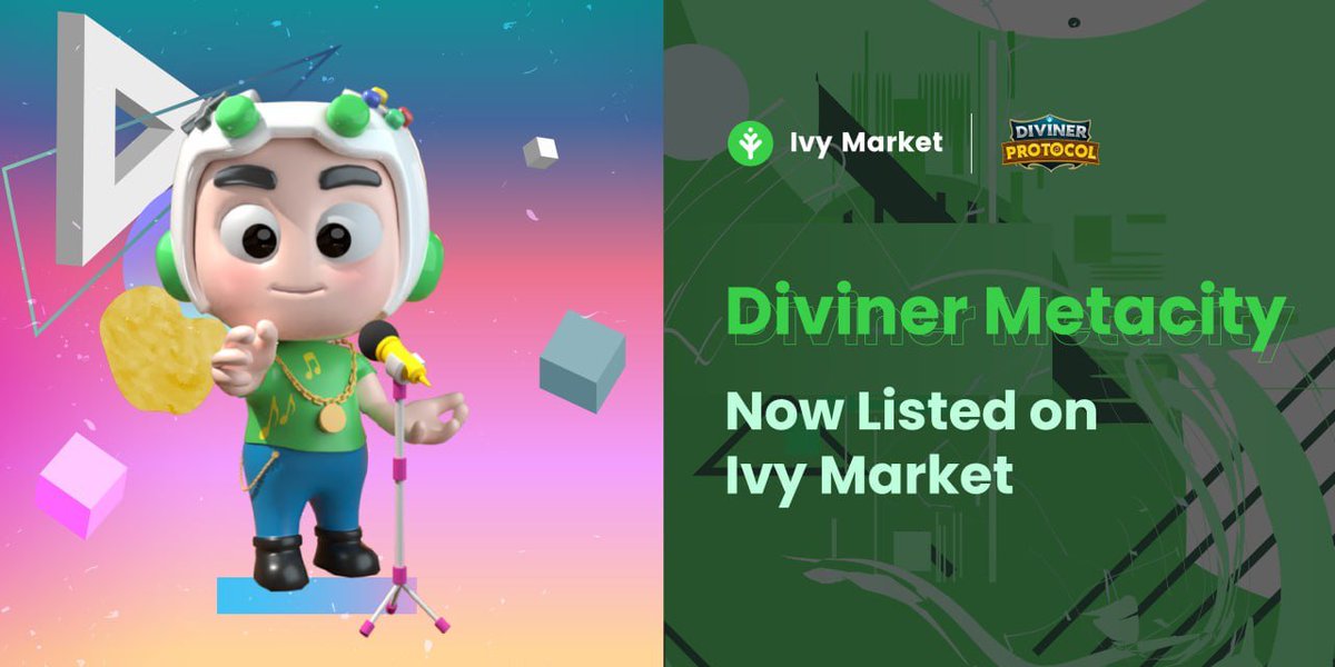 DivinerProtocol's tweet photo. We are glad to announce Diviner Metacity NFTs have been listed on @IvyMarket ! #KeepBuildingtogether!
Join Ivy Market to unlock Diviner NFT benefits! https://t.co/ReJYR9xI93
Play to Earn: https://t.co/pD1zlHuWb8 https://t.co/InjDI19bCR