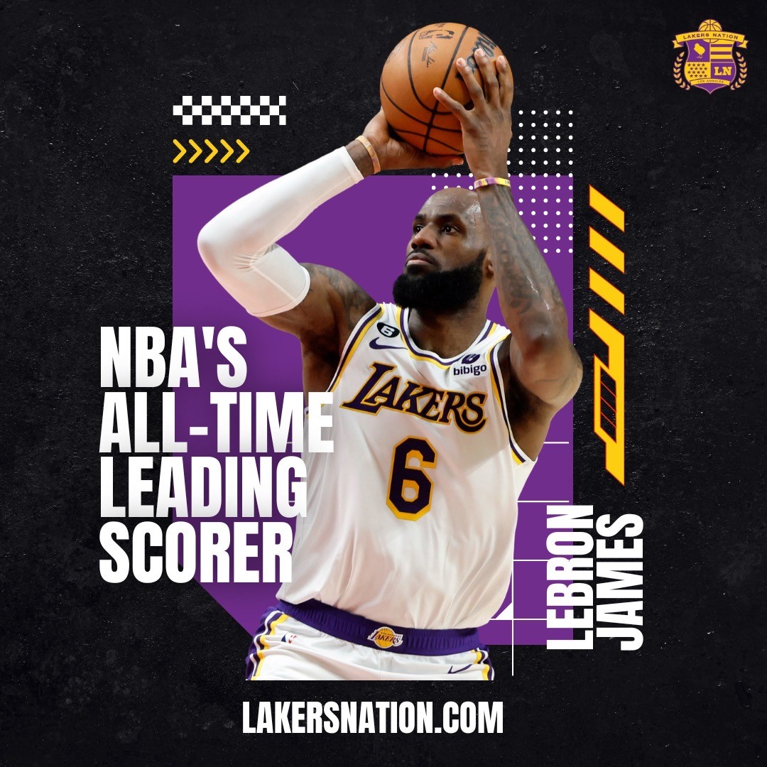 LakersNation's tweet photo. HE'S DONE IT!

Congratulations @KingJames on becoming the NBA's all-time leading scorer! https://t.co/HZBUIw4E0X