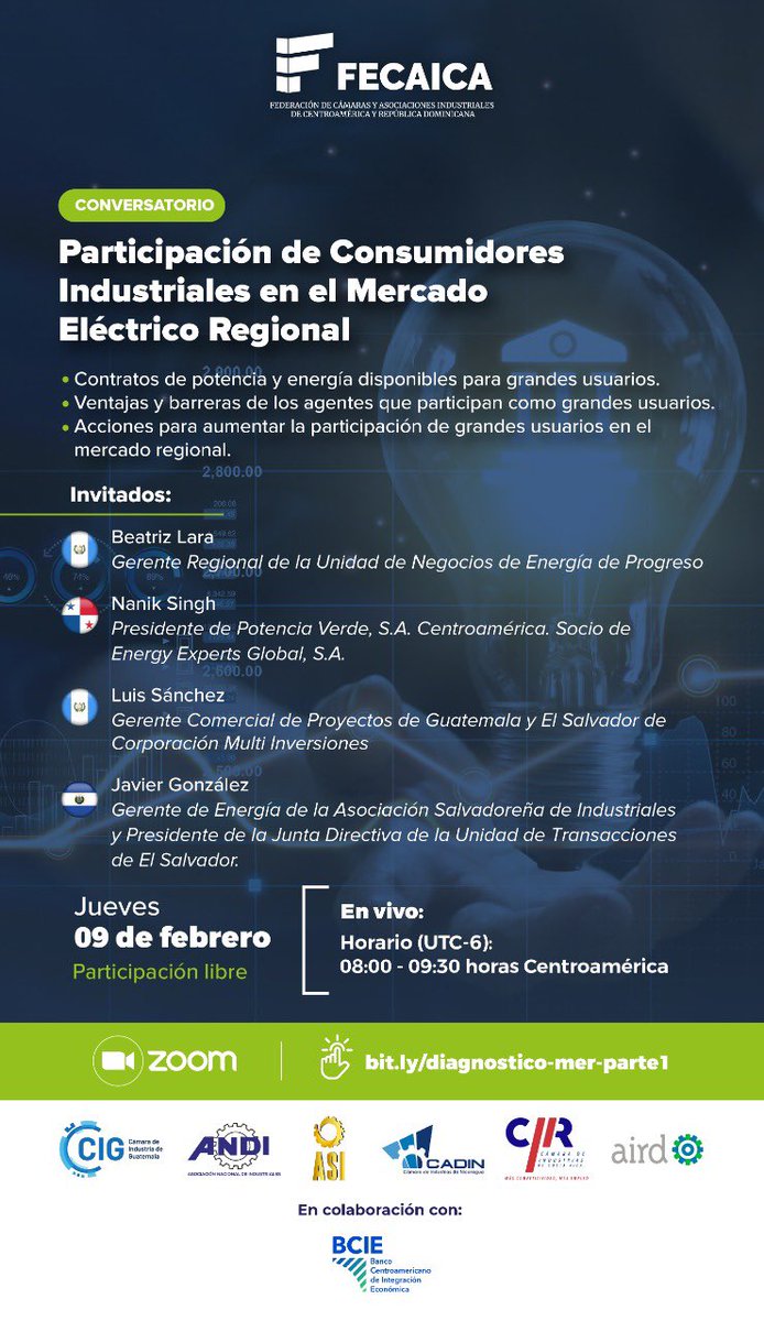 PotenciaGreen's tweet photo. 📣Anota la Fecha! 
⚡️Primer conversatorio: "Participación de Consumidores Industriales en el MER" #MercadoElectricoRegional 
🗓️jueves 09 de febrero.

Registro: https://t.co/knuMb0xhud

#GrandesClientes #GrandesUsuarios #EnergyExperts⚡️
#Renovables #Centroamerica 
🇬🇹🇭🇳🇸🇻🇳🇮🇨🇷🇵🇦 https://t.co/ror5DIaKYo