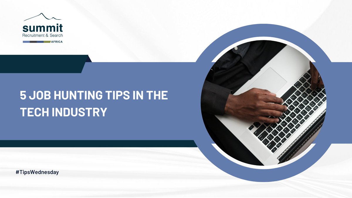 SummitRecruitke's tweet photo. #TipsWednesday, Job hunting in the tech industry can be stressful and overwhelming at the same time. Here are five Job hunting tips you can apply in the tech job market.
#jobsearch #techjobs https://t.co/HPiC4ULCBq