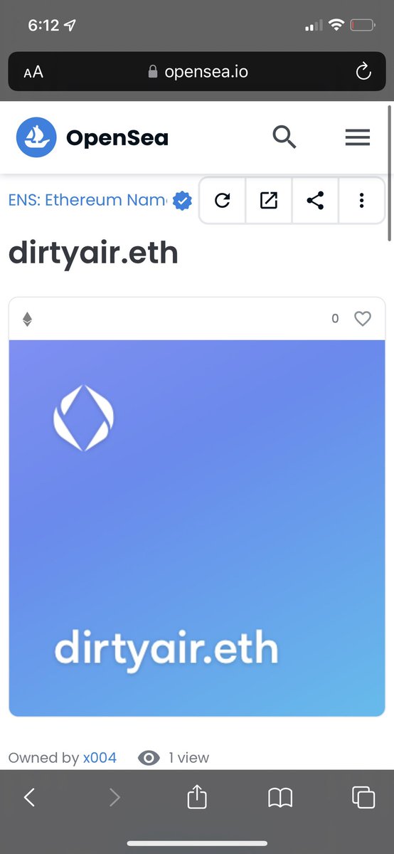 ETHQuackers's tweet photo. @EnsSalesBot Can I get a hellz yeah on my dirtyair.eth #ens https://t.co/lhvTt6K6CH