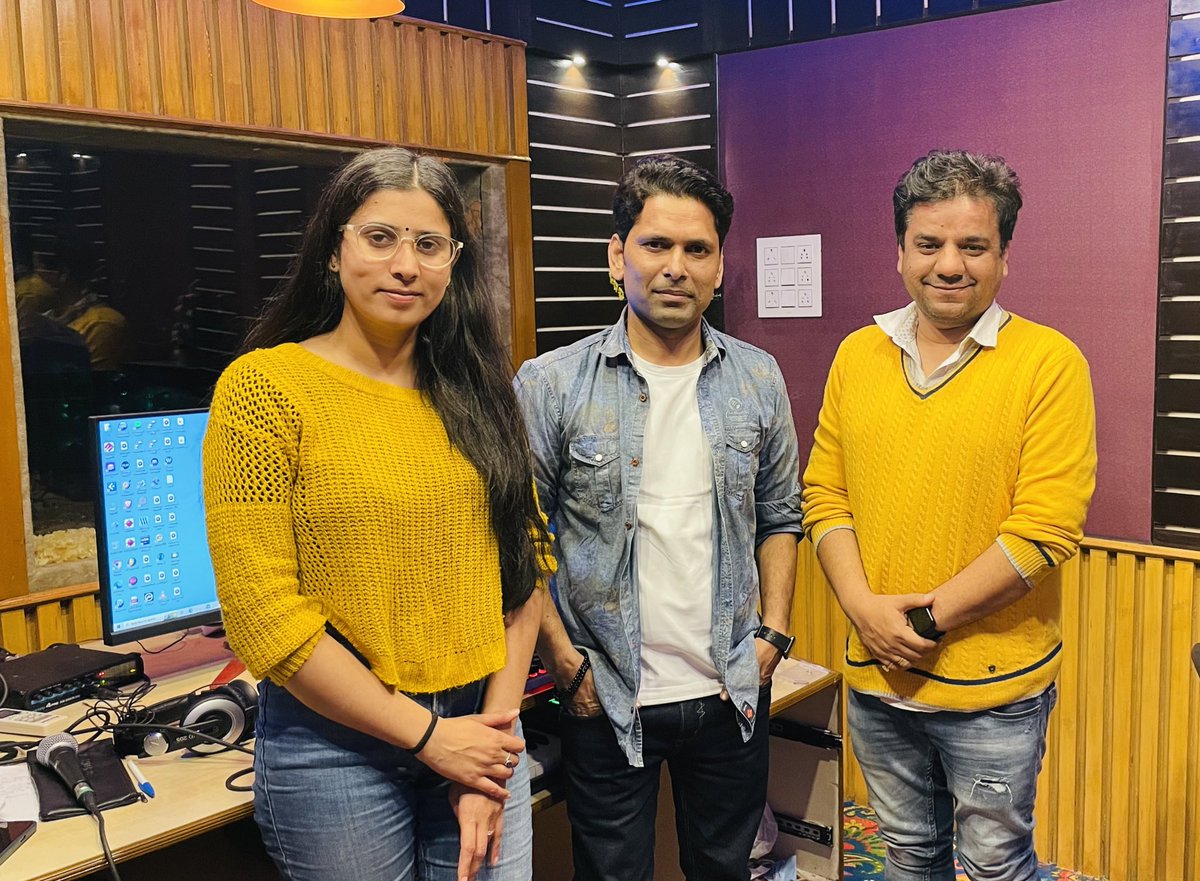 SingerNaushadSK's tweet photo. Recorded a song for our upcoming #DoojVar directed by @keshav_kadian
Starring Nisha Sharma
wonderful actor Ashish Nehra
producer @vinaykrsinghal
#MusicDirector #Lyricist #Composer https://t.co/u7lD9blpkn
