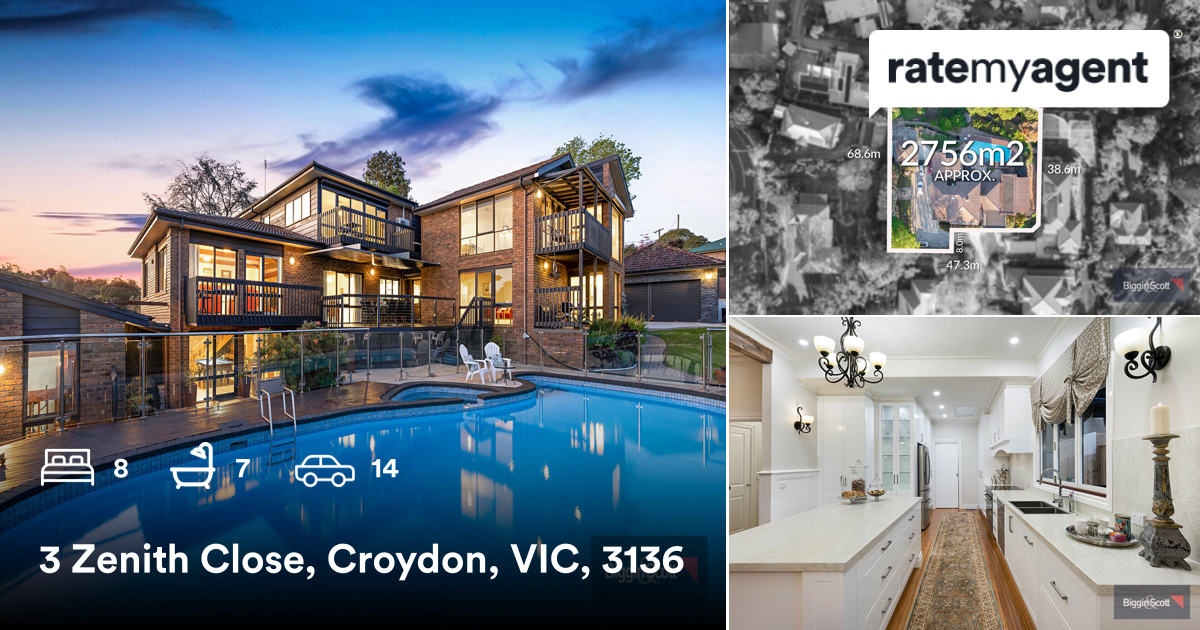🛌 8 🛀 7 🚘 14
📍 3 Zenith Close, Croydon, VIC, 3136

Our agent’s latest sale on #RateMyAgent

rma.reviews/XOMIQtoSjuA9

...
#ratemyagent #realestate #BigginScott_Boronia