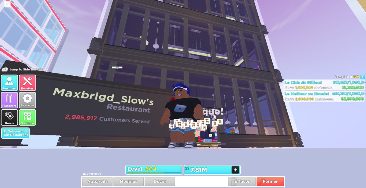 Maxbrigd_1er's tweet photo. Je vous invites dans mon restaurant virtuel Maxbrigd_Slow sur le jeux vidéo https://t.co/Z56wNmQZtO https://t.co/0TUdd7sIXq