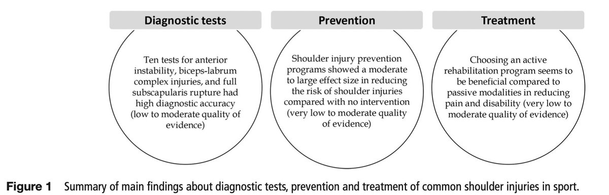 New @BJSM_BMJ 📄: 'Diagnosis, prevention and treatment of common shoulder injuries in sport: grading the evidence – a statement paper commissioned by the Danish Society of Sports Physical Therapy (DSSF)' FREE▶️bjsm.bmj.com/content/early/…