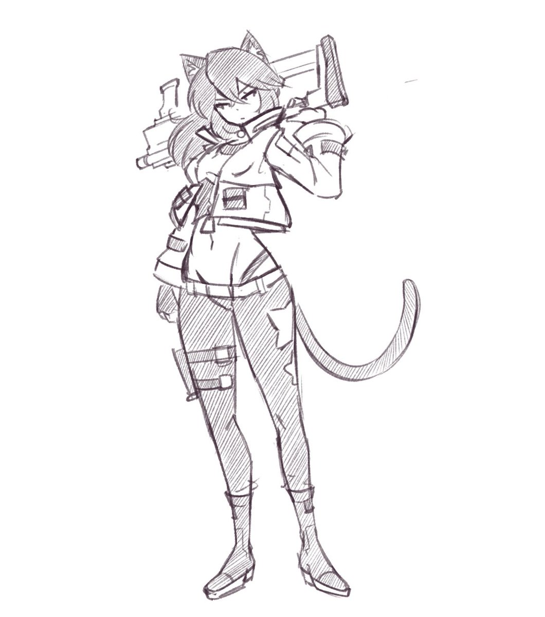 Rough tacticool Scarlet design
#ArtCatWitch