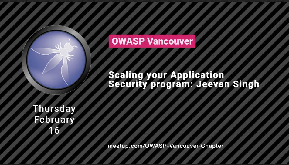 OWASP Vancouver (@owaspvancouver) on Twitter photo #OWASPVancouver is ready with another event this February 16th, 6PM to 8PM PST. "Scaling your Application Security program" with <a href="/askjeevansingh/">Jeevan Singh</a>. Don't miss booking your slot for this amazing opportunity!
Link to register: meetup.com/owasp-vancouve…
#OWASP #AppSec #infosec #OWASPVancouver is ready with another event this February 16th, 6PM to 8PM PST. "Scaling your Application Security program" with <a href="/askjeevansingh/">Jeevan Singh</a>. Don't miss booking your slot for this amazing opportunity!
Link to register: meetup.com/owasp-vancouve…
#OWASP #AppSec #infosec