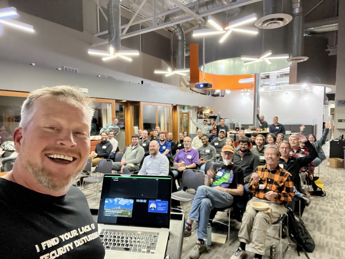 mraible's tweet photo. The @boulderjug meetup was full of enthusiastic developers tonight! Thanks to everyone who joined in the fun and asked good questions.

You can find my "What the Heck is OAuth?" presentation on @speakerdeck: https://t.co/7SHGLNmSjJ

#oauth2 #oidc #identity https://t.co/WHx02lm0kH