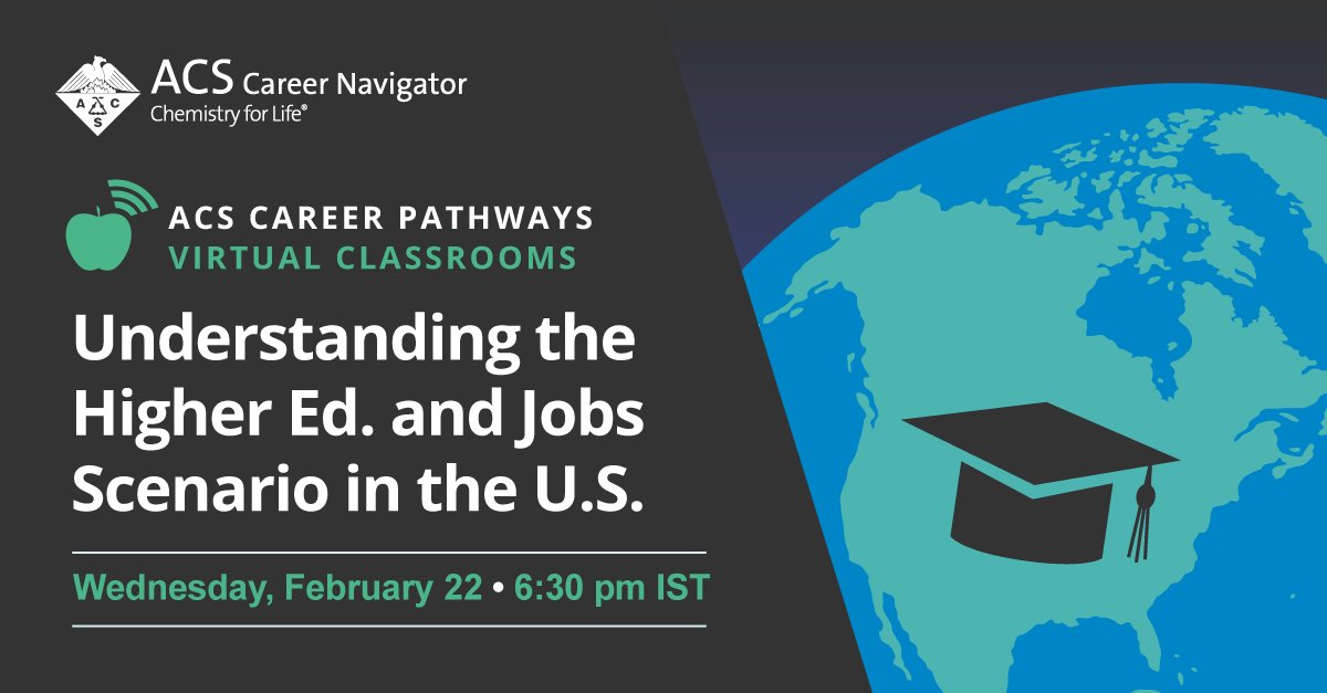 AmerChemSociety's tweet photo. π‘ Up your #career game with a FREE #ACSVirtualClassroom! Gain valuable insights on the current higher education & job scenario in the U.S. & how you can prepare for a successful future.
π Save the Date: 22 Feb 2023 | 6:30PM IST.
Register now at https://t.co/eOBrNWF2BN https://t.co/A44F0pGqgB