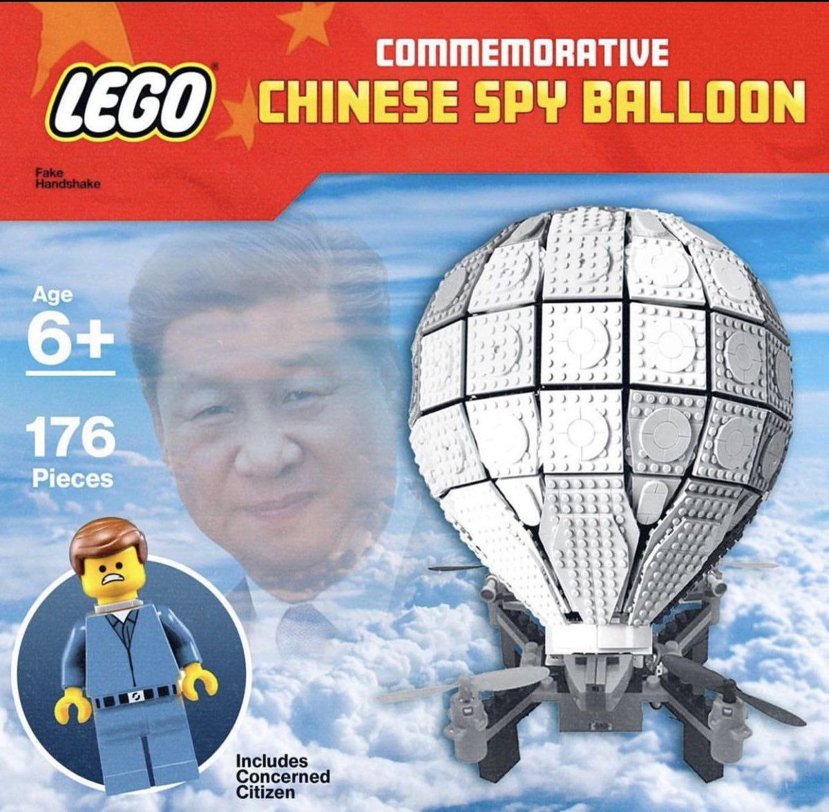 hkdnow1's tweet photo. This could be the most popular Lego in #China. 😂😍

#ccpspyballoon #chinaspyballoon https://t.co/uBAtfQpUtw