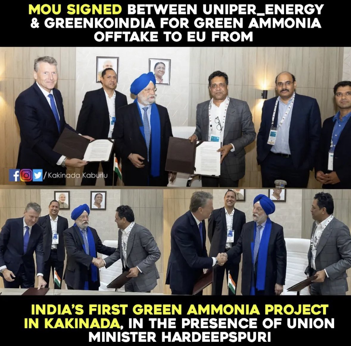 India's first green Ammonia project in Kakinada !! 

#GreenAmmonia #Kakinada
