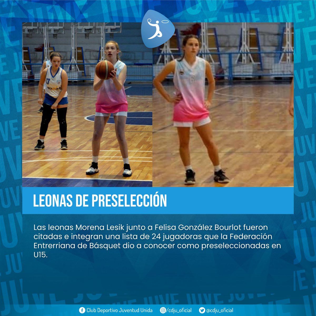 CDJU_oficial's tweet photo. 🔹LEONAS DE PRESELECCIÓN
Deberán presentarse desde el miércoles 8 de febrero, en las instalaciones del Club Regatas Uruguay, para iniciar los trabajos con vistas al Campeonato Argentino de Selecciones 2023.
Es un orgullo que nos sigan representando a nivel nacional y provincial. https://t.co/0EubbkUjNt