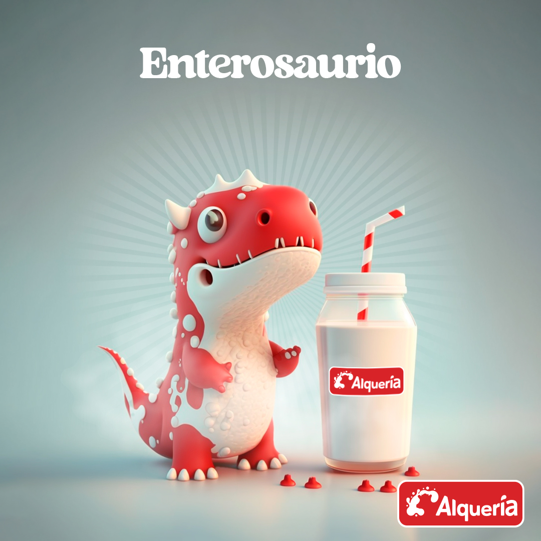 AlqueriaOficial's tweet photo. Después del éxito rotundo de los dinos, quisimos darles un descanso y un merecido vaso de leche Alquería ¿Cuál es tu team? ¿Rojo y enterosaurio o azul y deslactosaurio? No hay meteorito que destruya estos dos mundos https://t.co/UvzLyduQJr