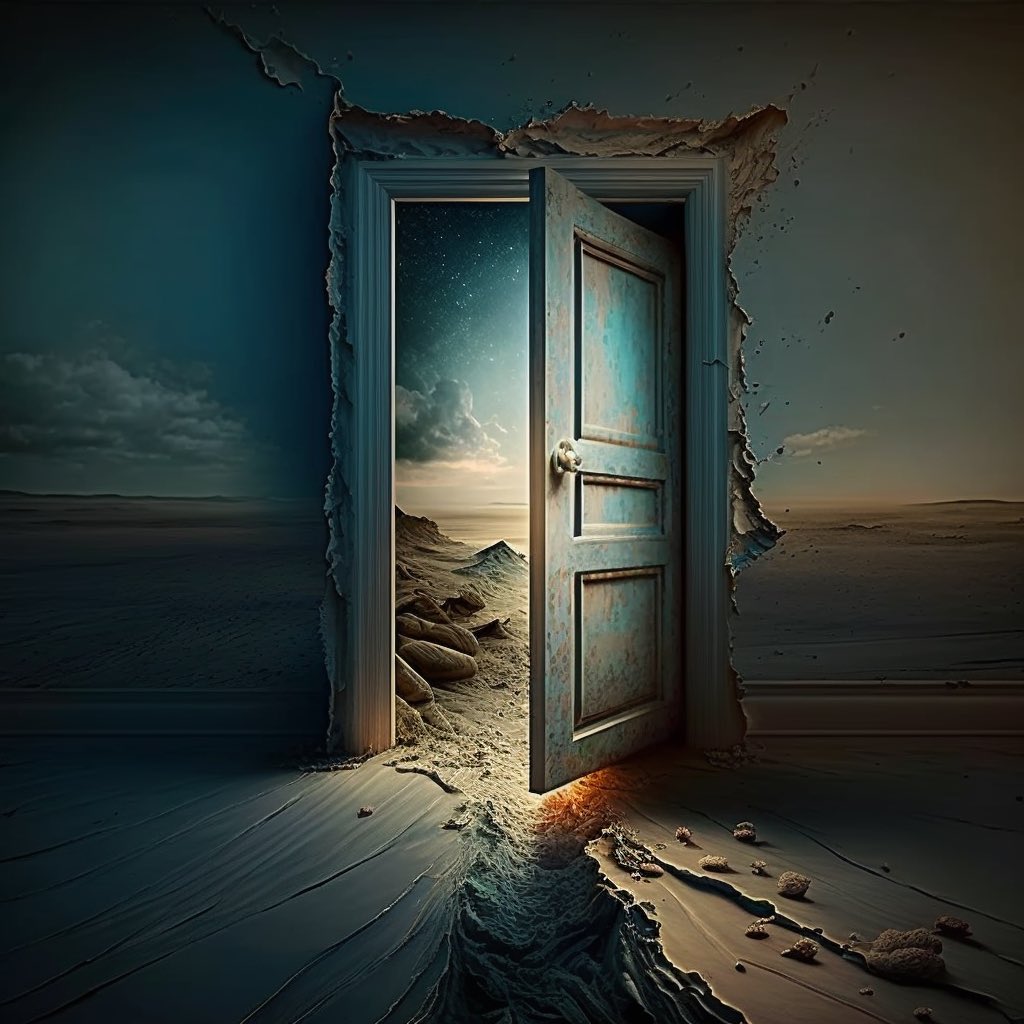 TheCCraniums's tweet image. The Celestial Craniums Creativity Challenge Prompt #38: Open Door #celestialcraniumscc #creativitychallenge #communitybuilding #art #aiart #opportunity